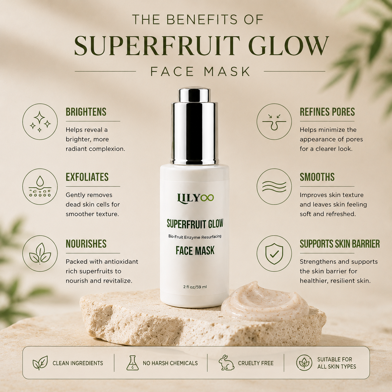 Superfruit Glow Bio-Fruit Enzyme Resurfacing Face Mask